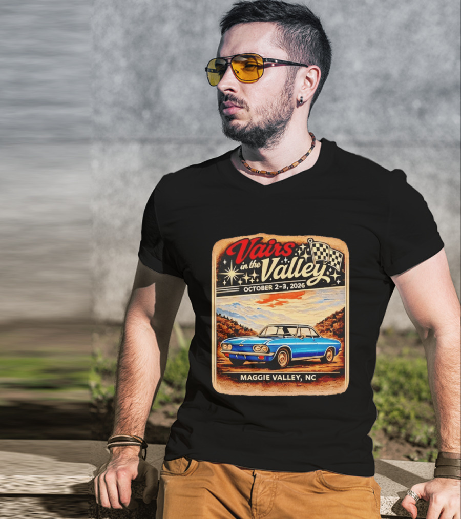 Vairs In The Valley October 2 3 2026 Maggie Valley NC Classic Car Event T-Shirt