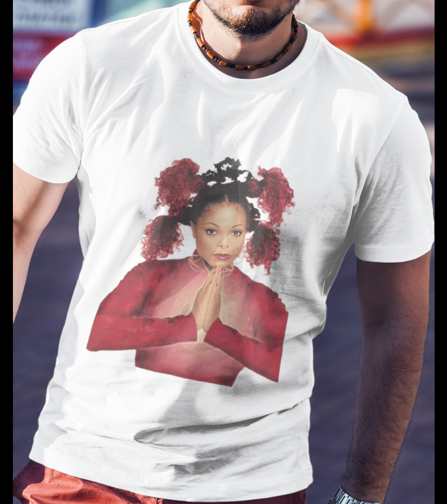 1999 Janet Jackson Velvet Rope Tour Red Outfit Praying Hands T-Shirt
