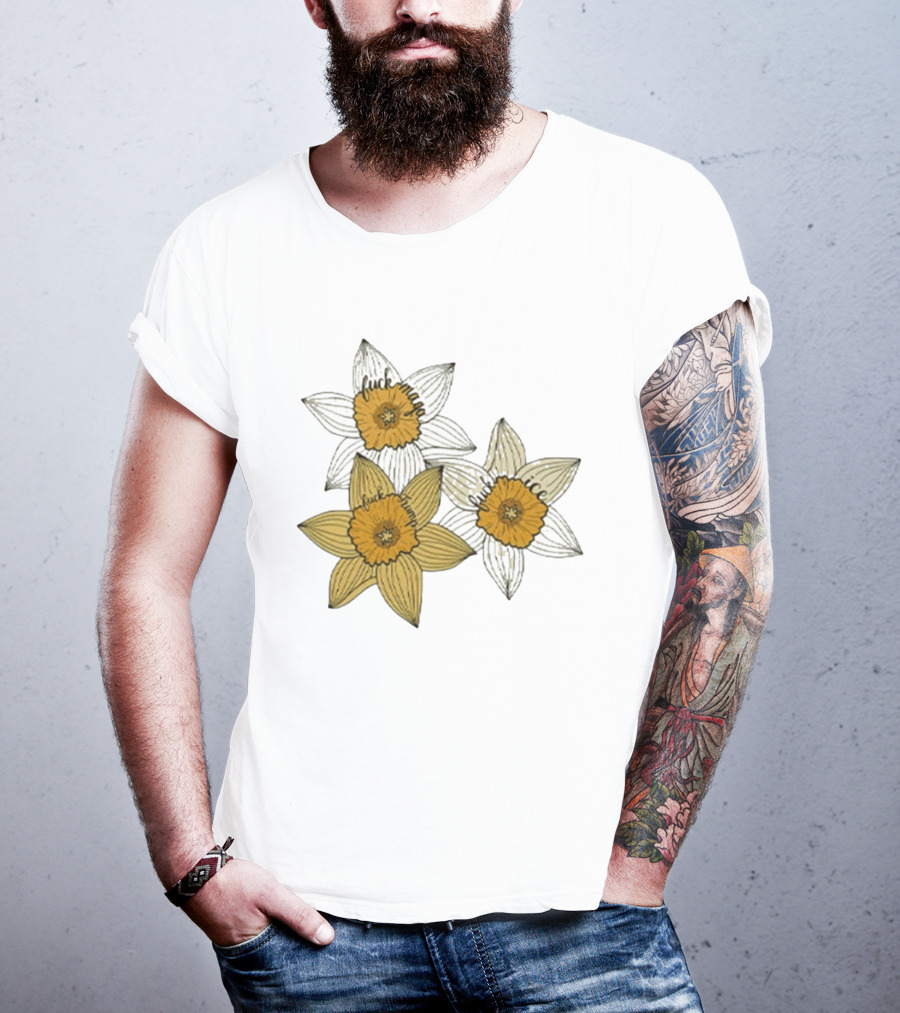 Fuck MAGA Trump ICE Yellow Daffodil Trio T-Shirt
