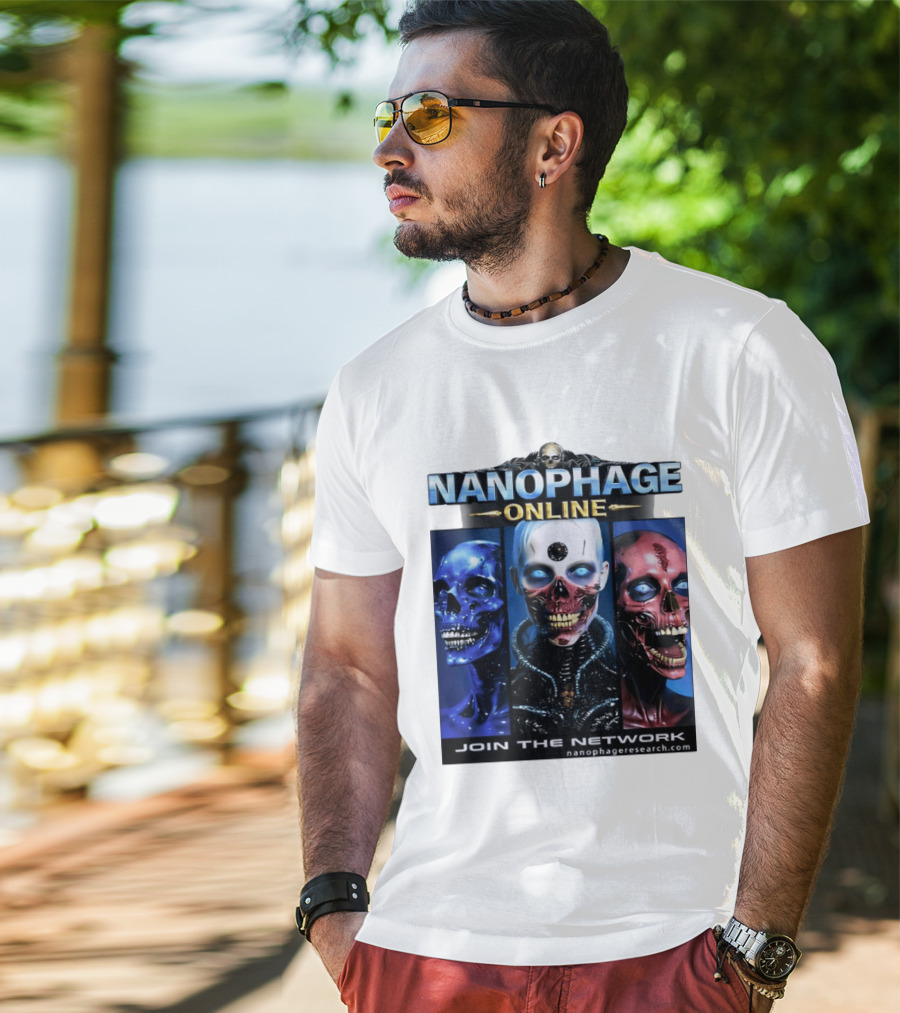 Nanophage Online Join The Network Nanophageresearch.com T-Shirt