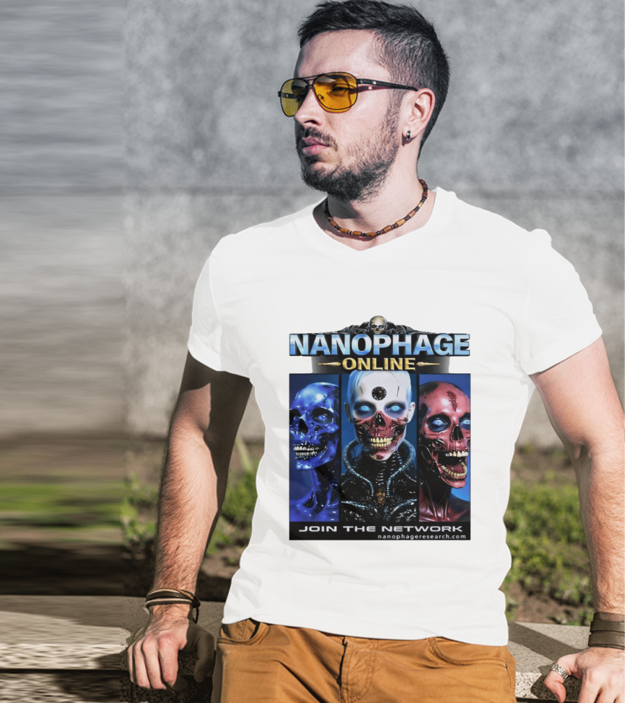Nanophage Online Join The Network Nanophageresearch.com T-Shirt