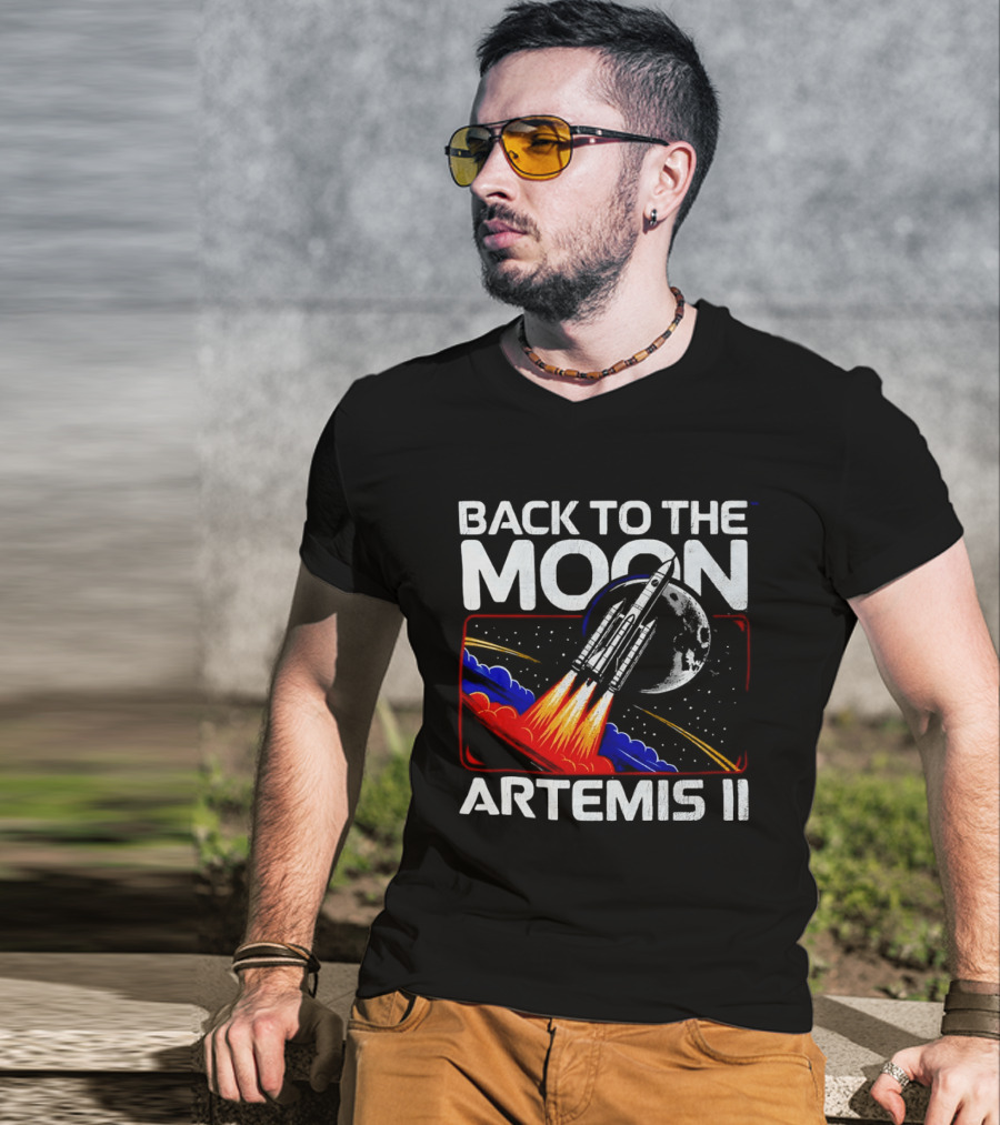 Back To The Moon Artemis II Rocket Mission Lunar Exploration T-Shirt