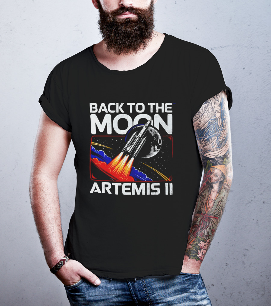 Back To The Moon Artemis II Rocket Mission Lunar Exploration T-Shirt