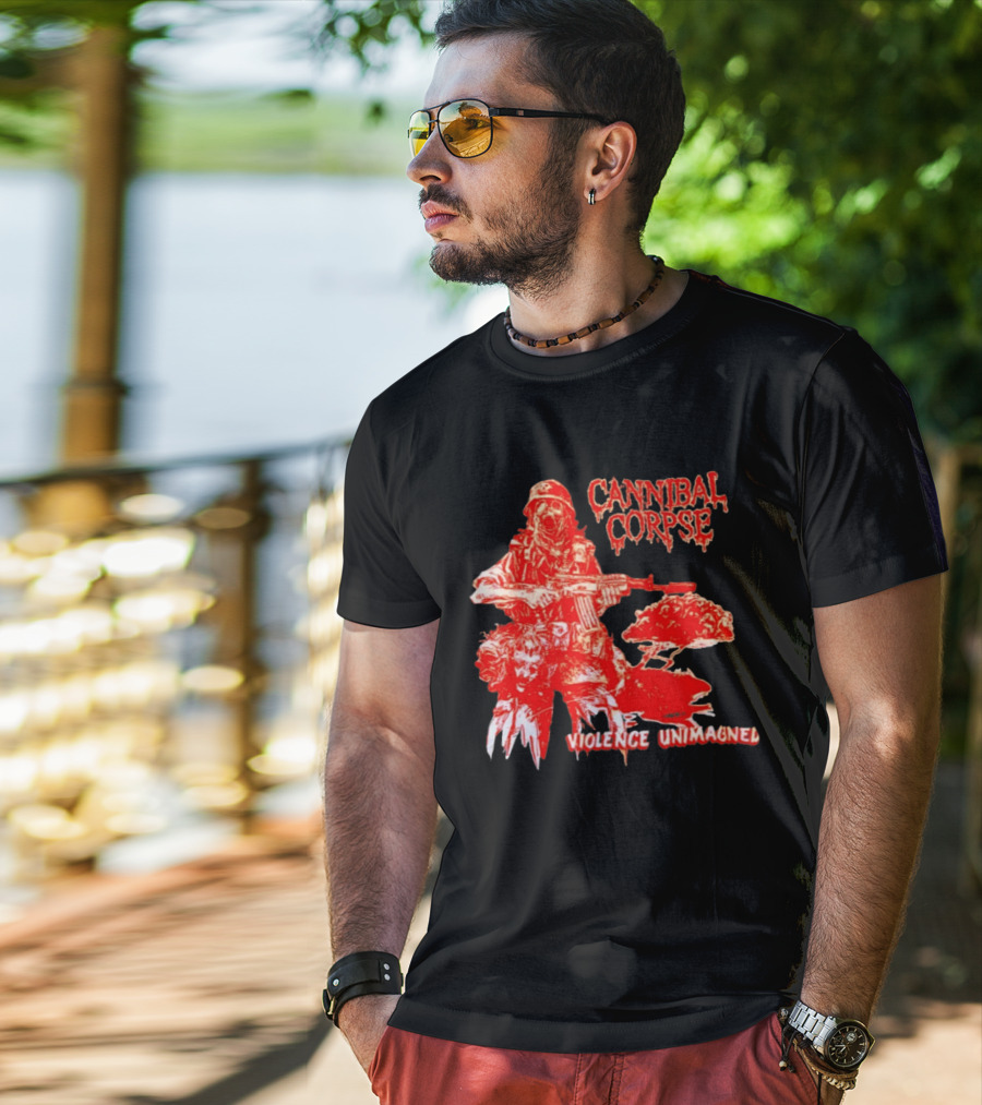 Cannibal Corpse Violence Unimagined Skeleton Soldier Album Merch T-Shirt