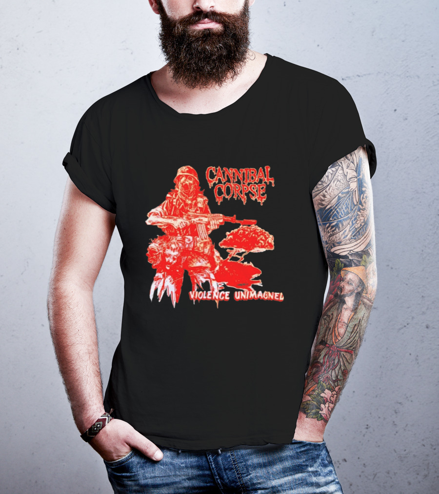 Cannibal Corpse Violence Unimagined Skeleton Soldier Album Merch T-Shirt