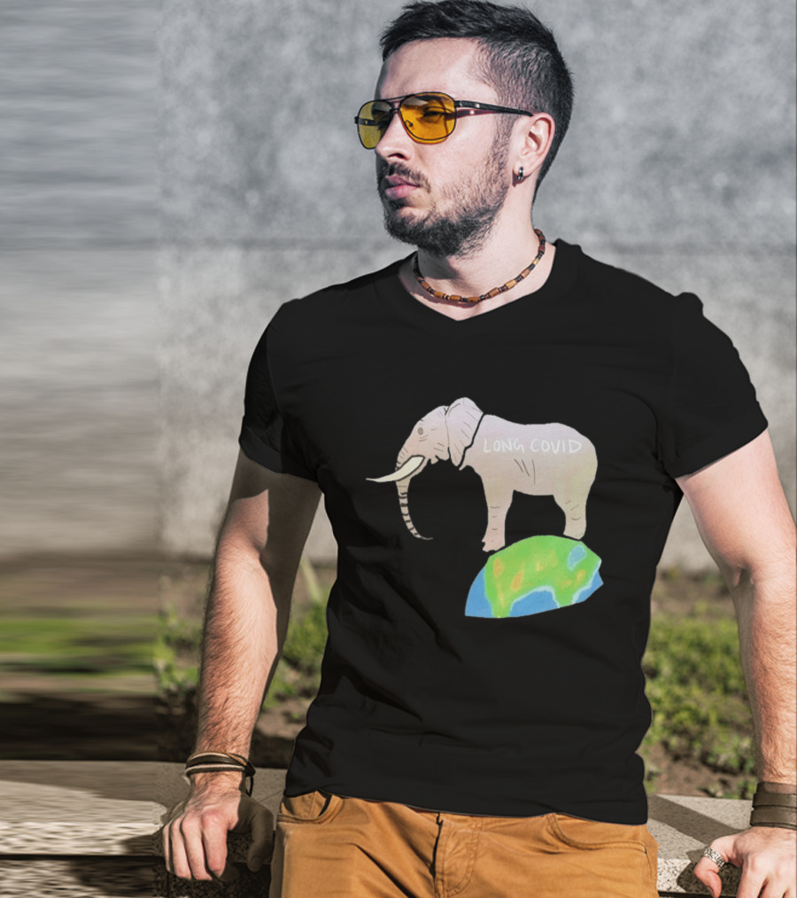 Elephant Long Covid Earth T-Shirt