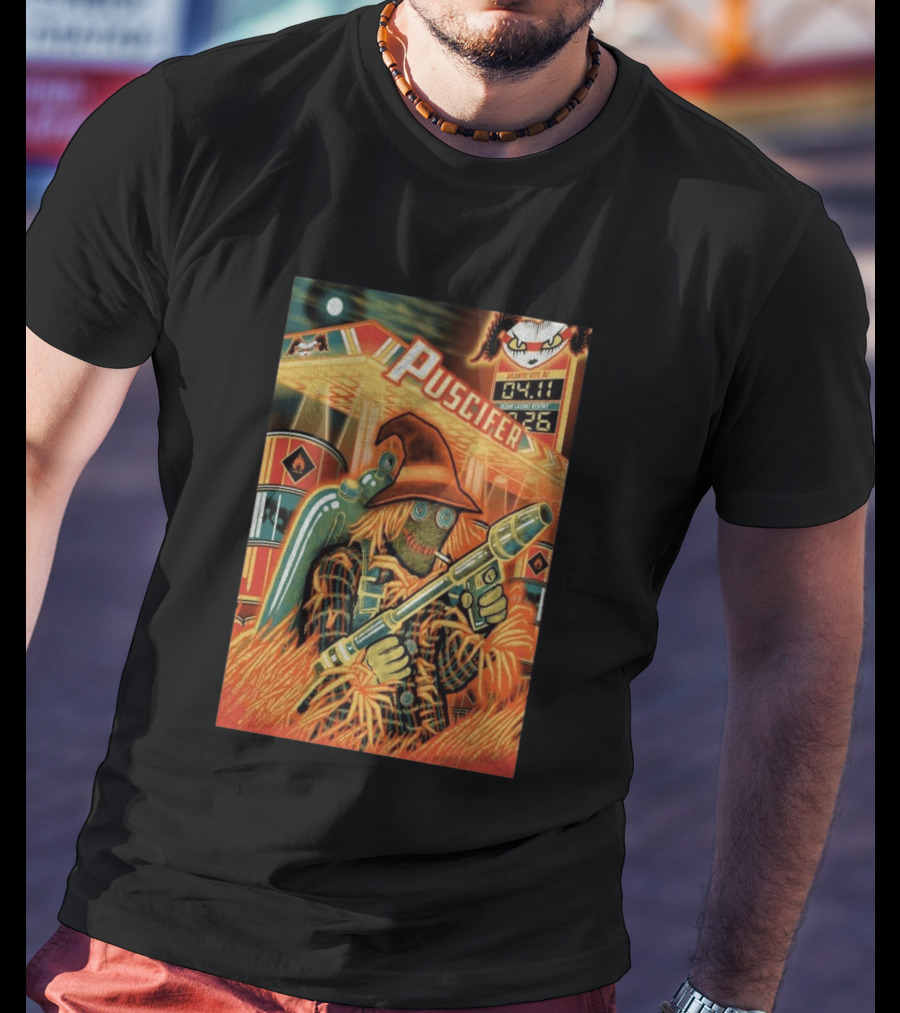 Puscifer Atlantic City April 11 2026 With Alien And Scarecrow T-Shirt
