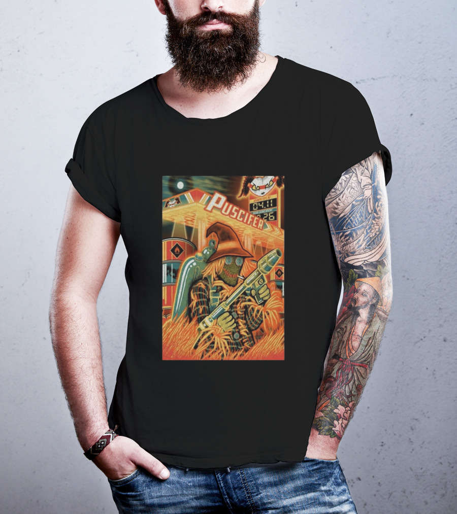 Puscifer Atlantic City April 11 2026 With Alien And Scarecrow T-Shirt