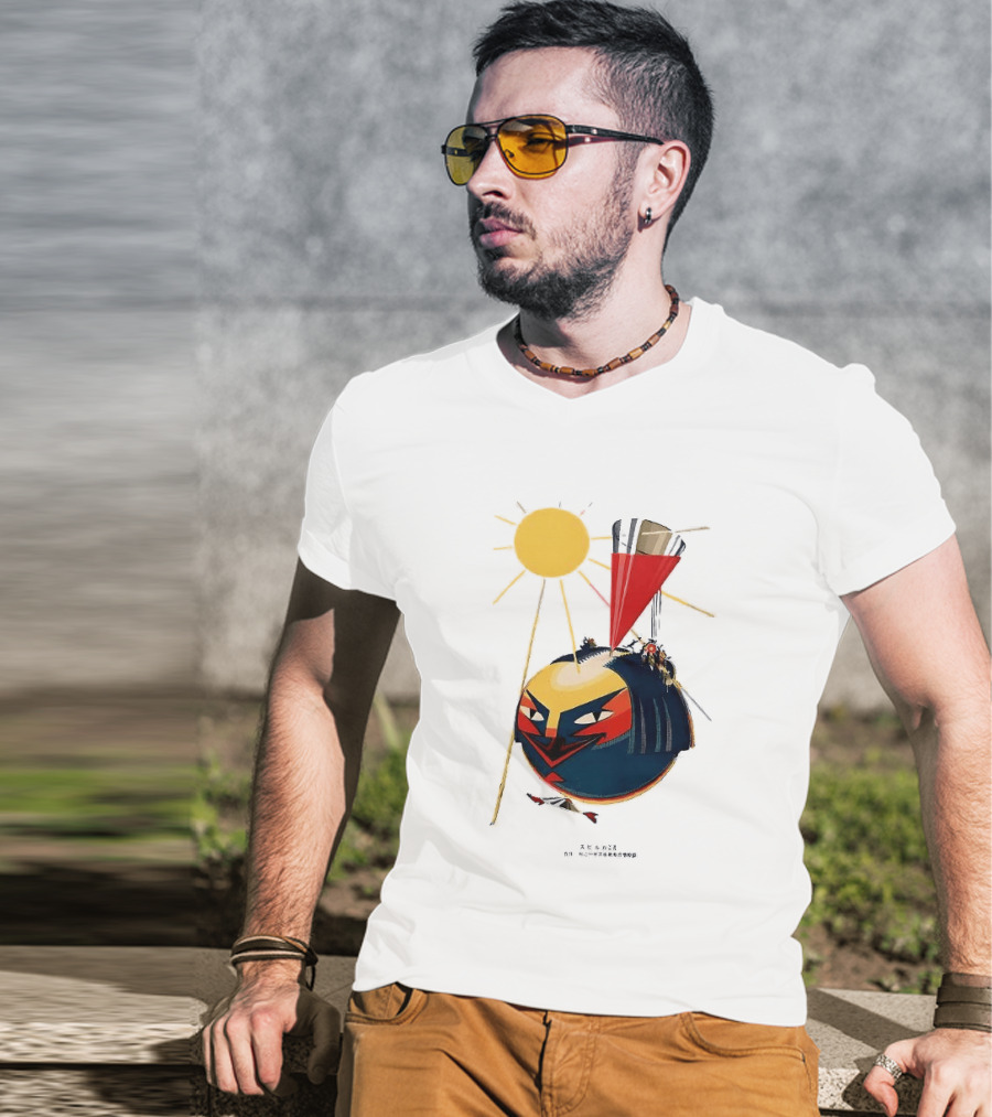 Calpis A Fine Competitor 1924 With Abstract Sun And Futuristic T-Shirt