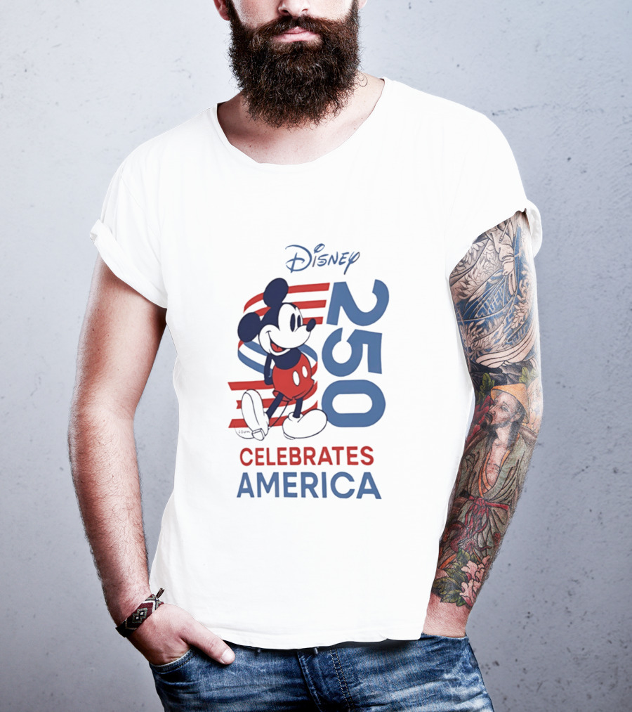 Disney Celebrates America 250th Anniversary 1776 2026 Mickey Mouse T-Shirt