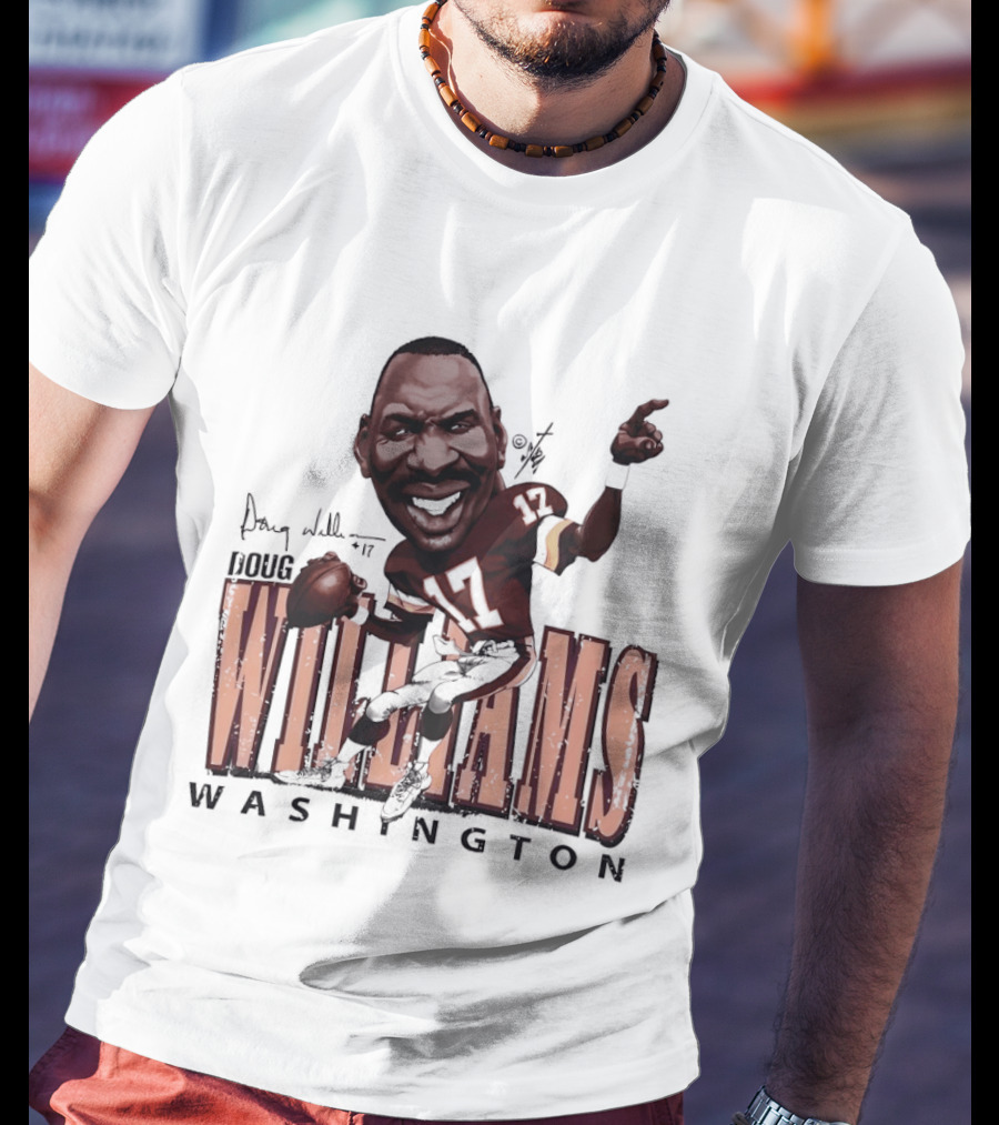 Doug Williams Washington Commanders Football Cartoon Caricature T-Shirt