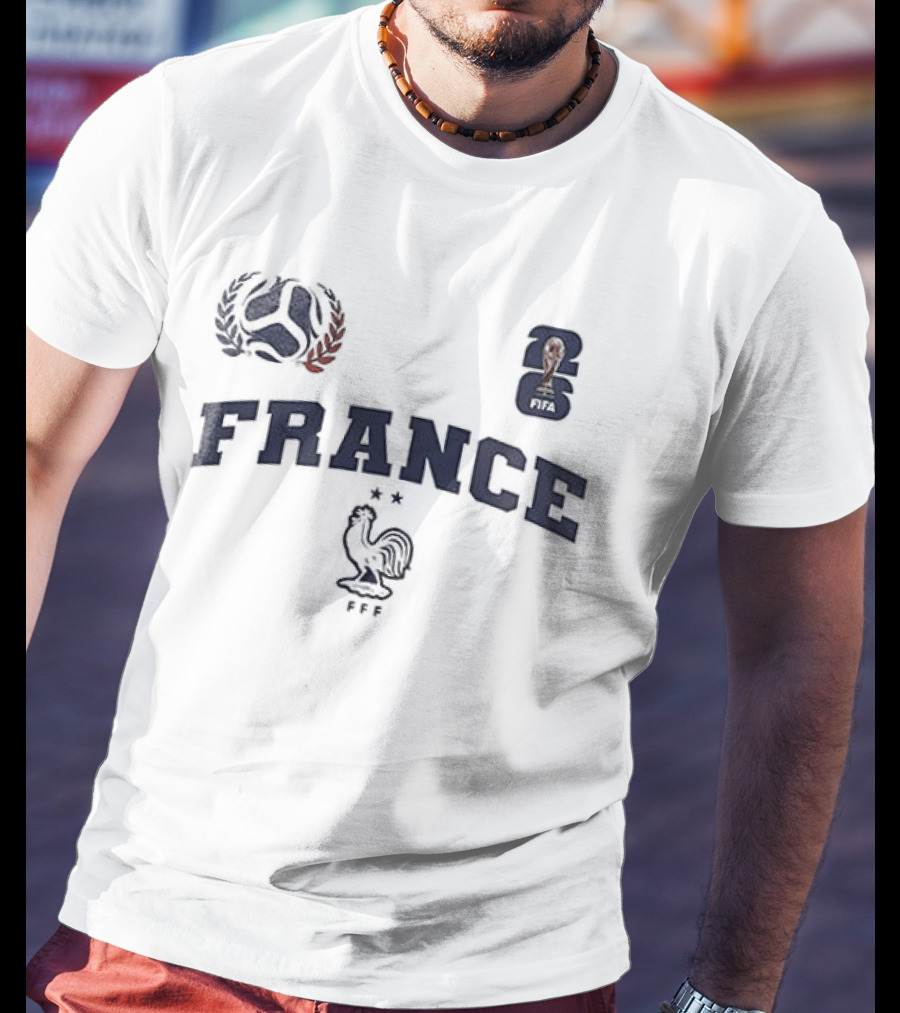 France Soccer Fan Just A Girl Who Loves Soccer Rooster And Trophy T-Shirt