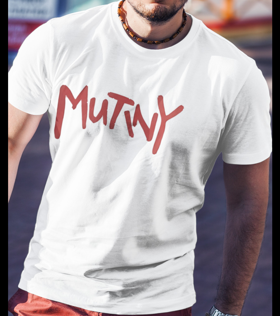 Mutiny Classic Bold Red Lettering T-Shirt