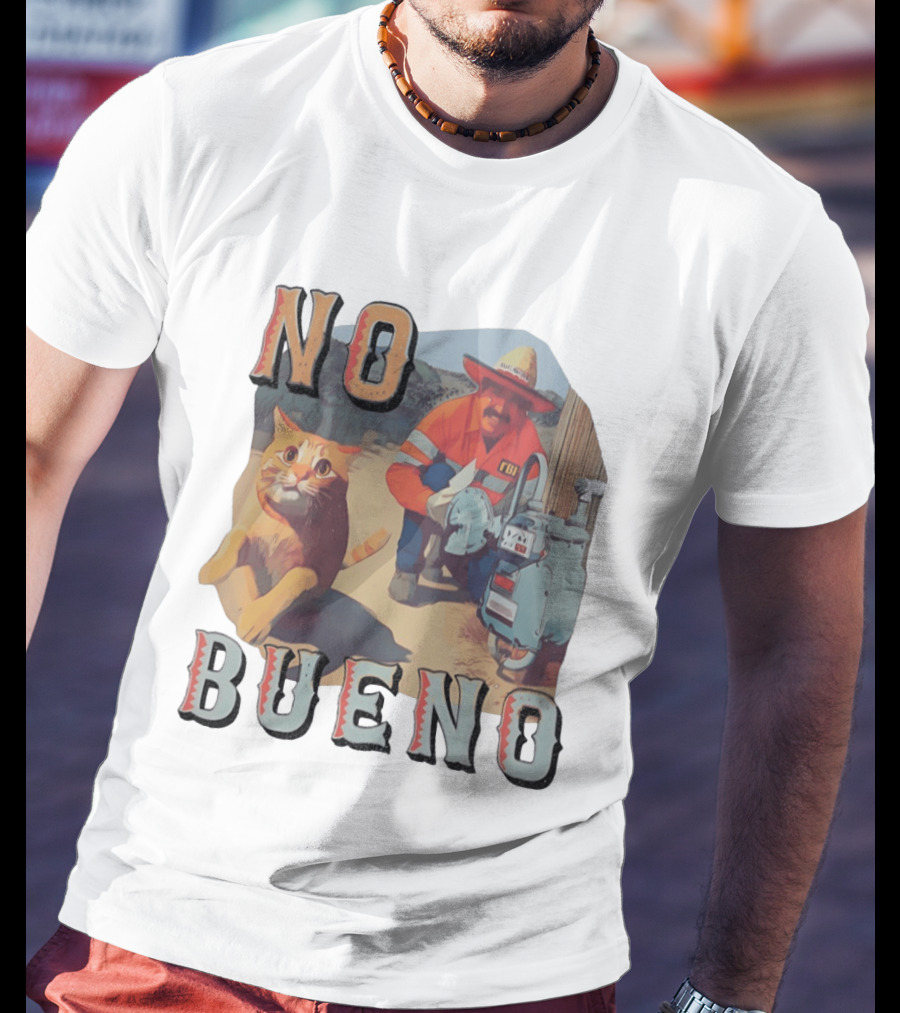 No Bueno Cat And FBI Gas Meter Scene T-Shirt