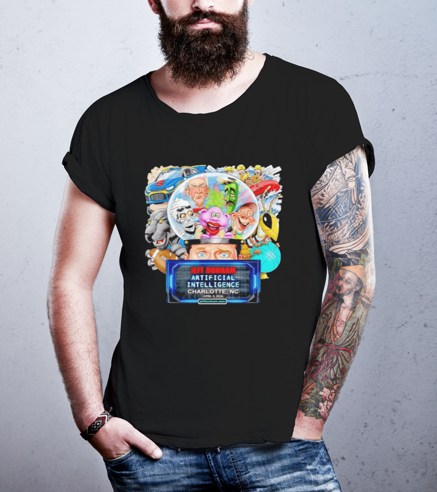 Jeff Dunham Artificial Intelligence Tour Charlotte NC April 9 2026 Characters And Scenes T-Shirt