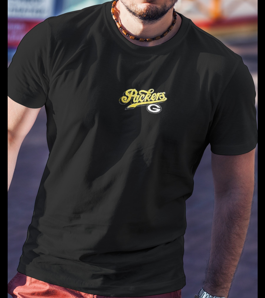Born X Raised Green Bay Packers Go Back Go Pro Script Packers G T-Shirt