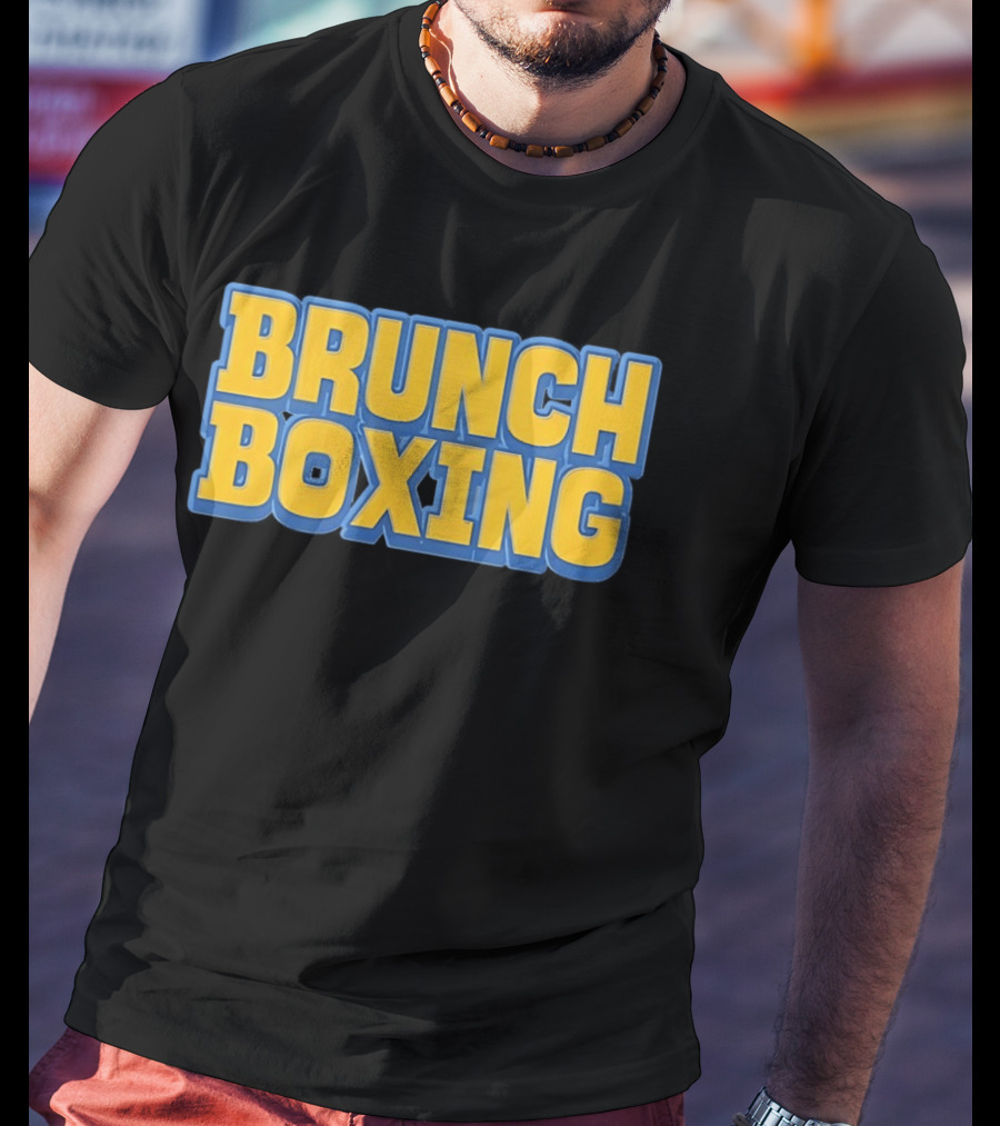 Brunch Boxing Bold Yellow And Blue T-Shirt