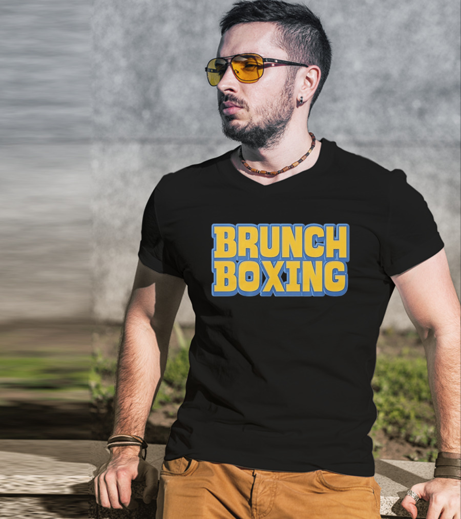 Brunch Boxing Bold Yellow And Blue T-Shirt