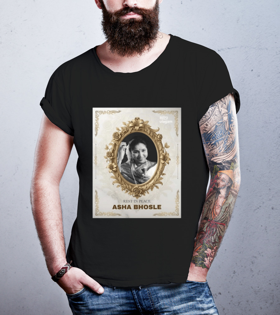 Rest In Peace Asha Bhosle Memorial Tribute Astro Ulagam T-Shirt