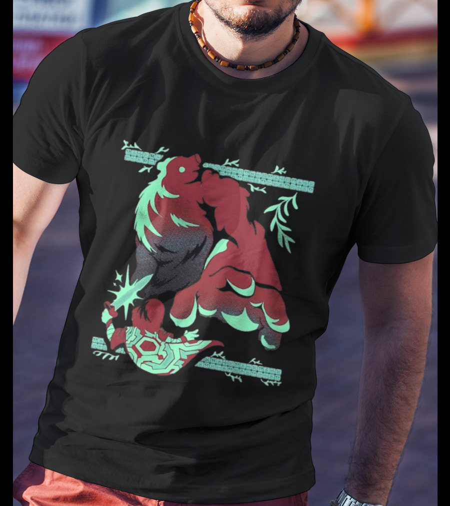 Shadowy Colossus Duel Fanart With Sword And Giant T-Shirt