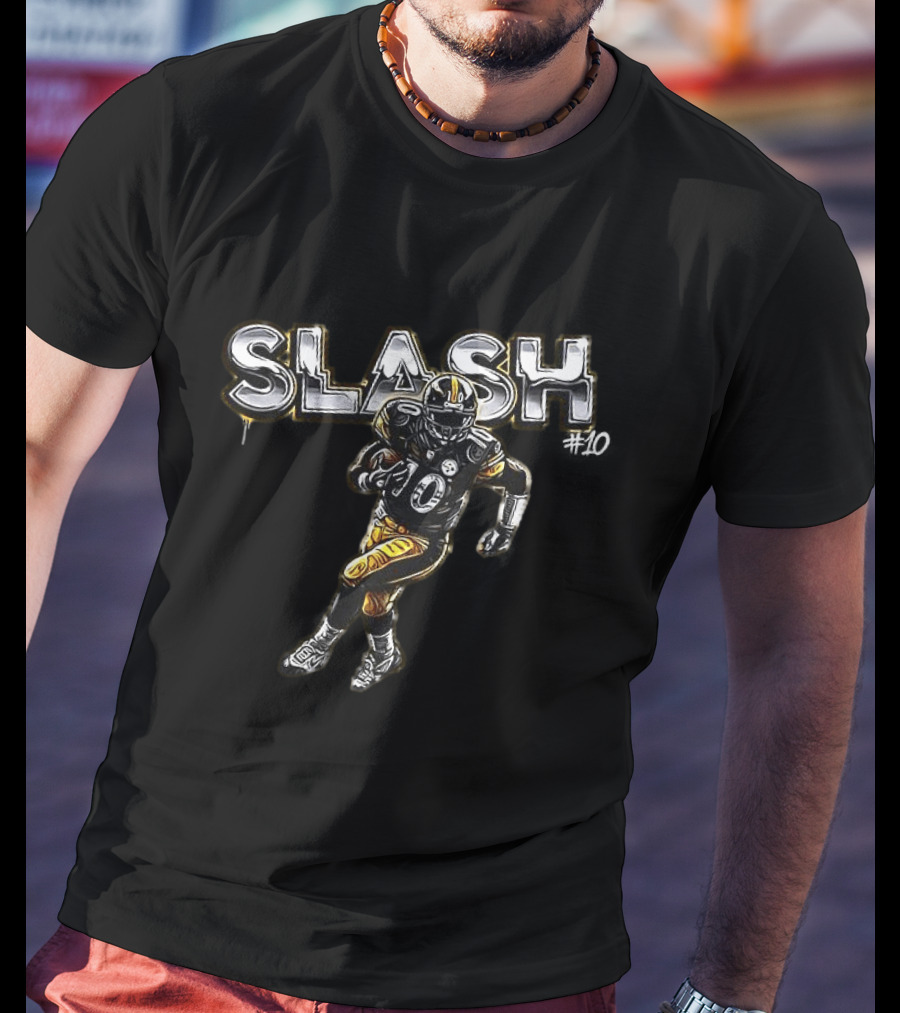 Roman Wilson Pittsburgh Steelers Slash Graffiti Football Player T-Shirt
