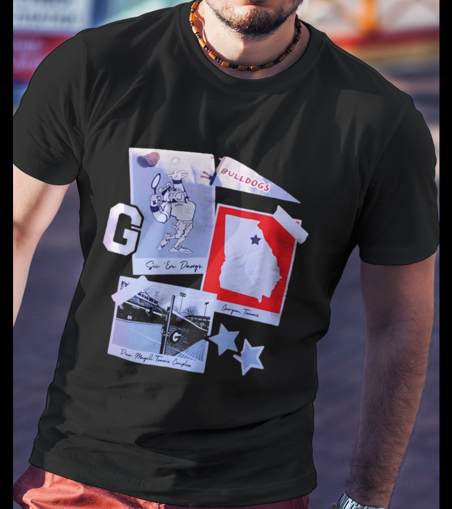 Georgia Bulldogs Sic 'Em Dawgs Dan Magill Tennis Complex Georgia Tennis T-Shirt