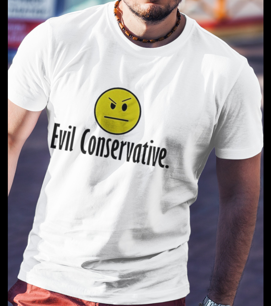 Evil Conservative Smiley Face With Angry Expression T-Shirt