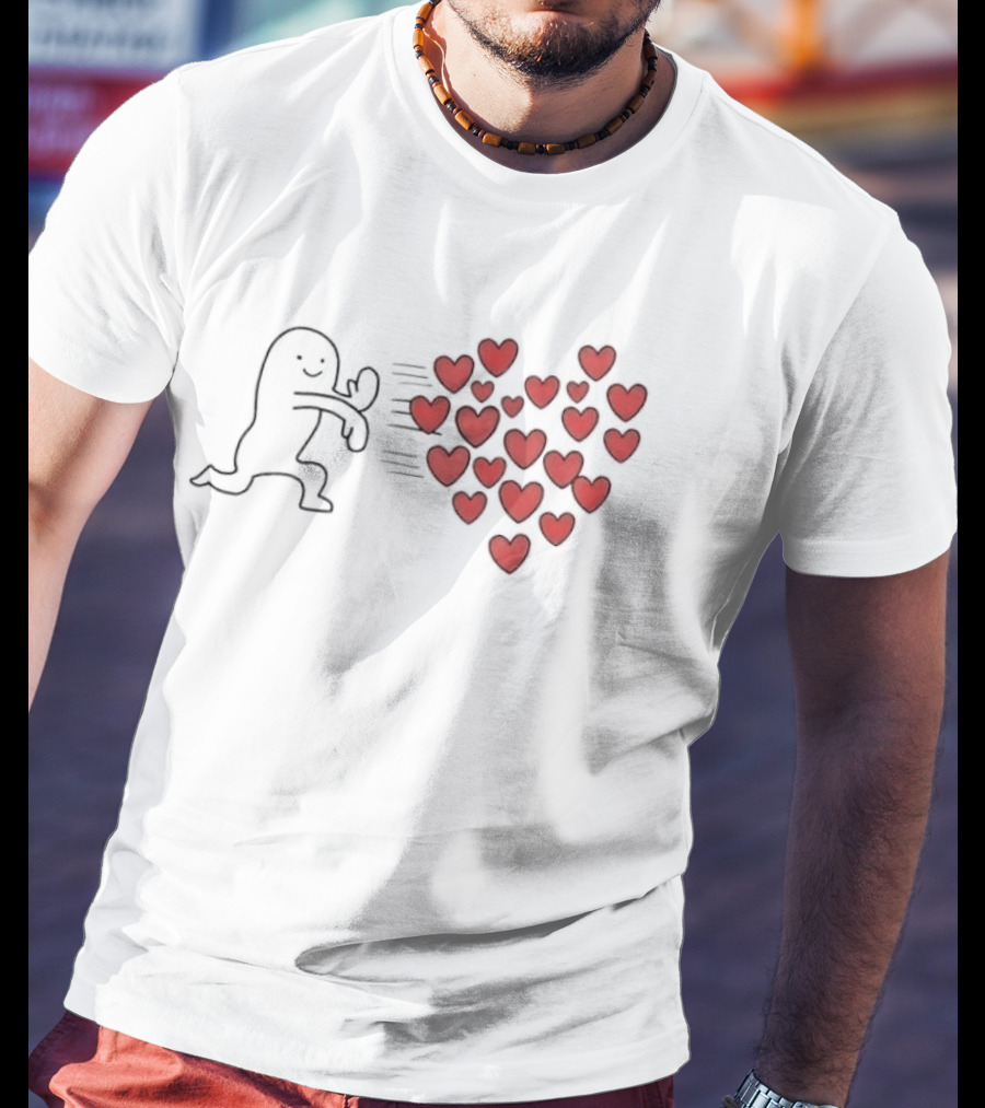 Sending Love Meme Heart Character Hugging Hearts Explosion T-Shirt