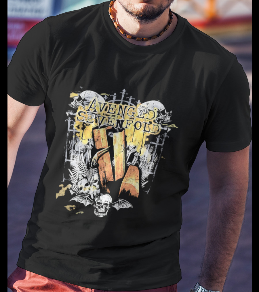 Avenged Sevenfold Skeleton Bat Skull T-Shirt