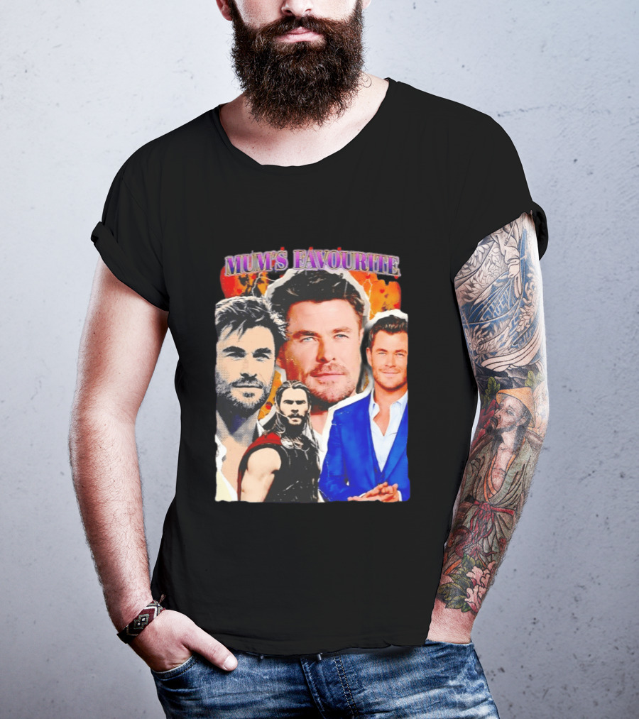 Mum's Favourite Chris Hemsworth Collage T-Shirt