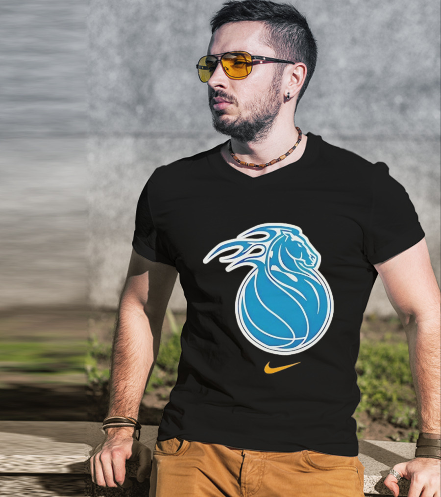 Detroit Pistons City Edition 2025 26 Nike Basketball Horse Concept T-Shirt