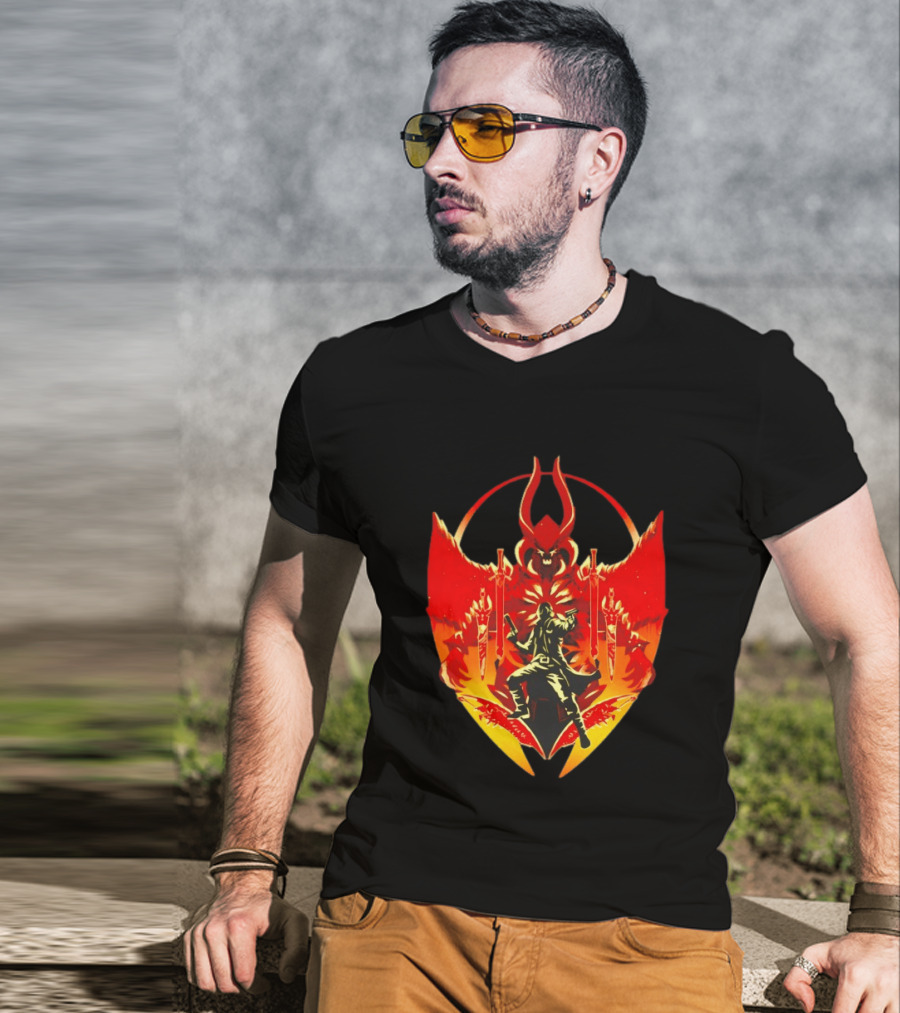 Devil May Cry Dante Fiery Demon Crest Iconography T-Shirt