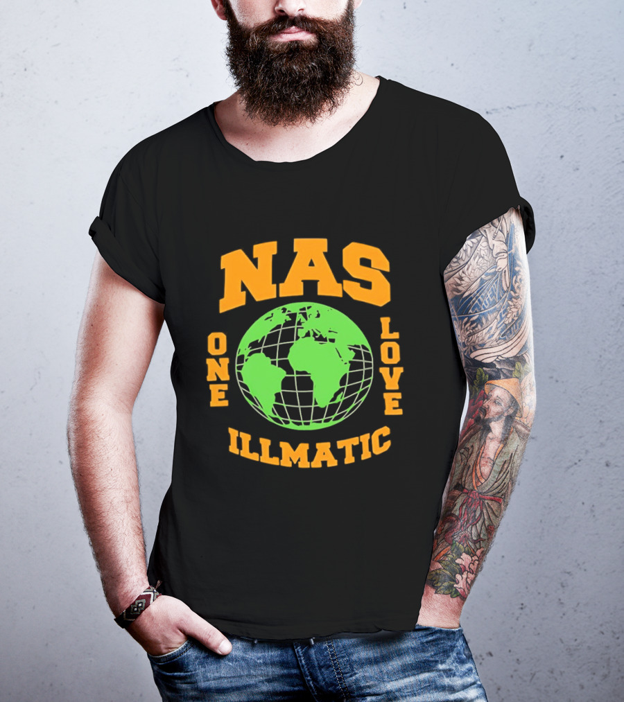Nas Illmatic One Love Globe T-Shirt