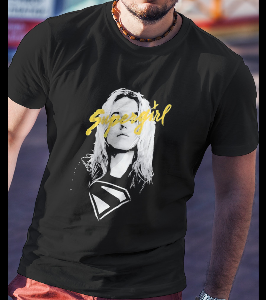 Supergirl Yellow Script With Classic DC Comics T-Shirt