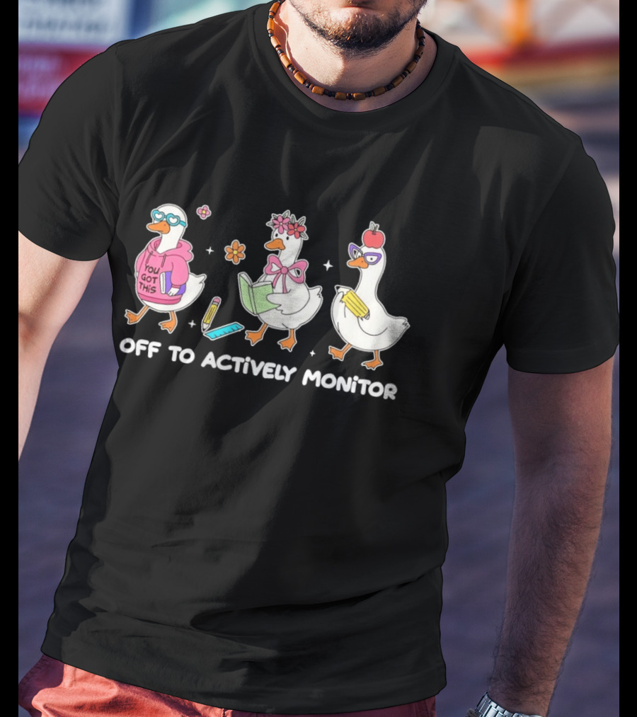 Playful Ducks Off To Silly Goose School Adventure T-Shirt