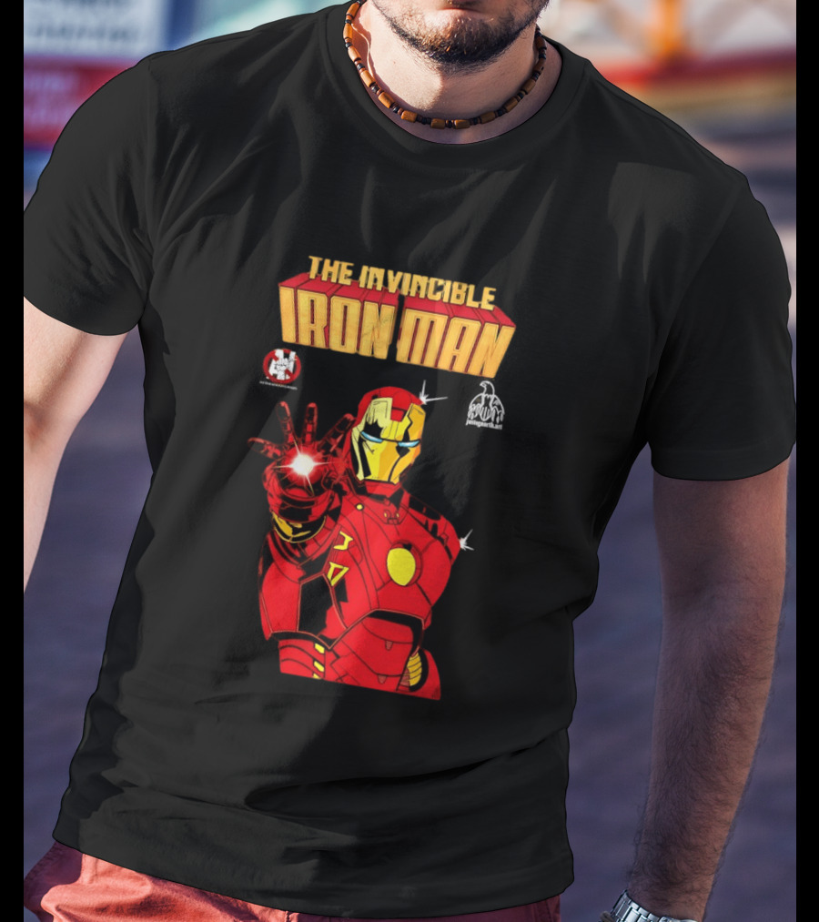 The Invincible Iron Man Superhero Iconic Armor Power Pose T-Shirt