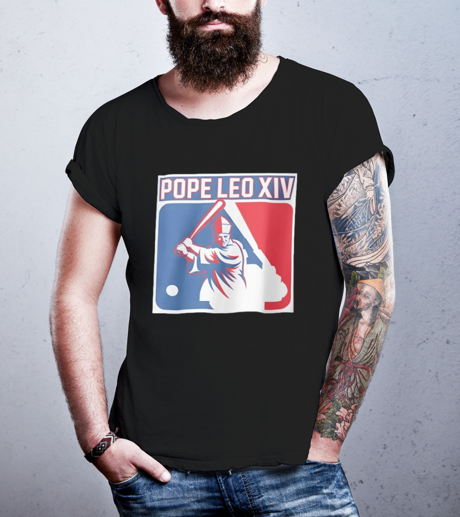 Pope Leo XIV Baseball Catholic MLB T-Shirt