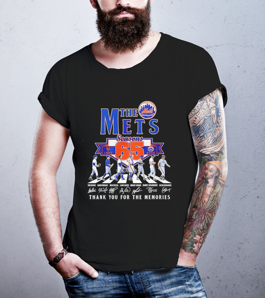 The Mets 65 Seasons 1962 2026 Thank You For The Memories T-Shirt