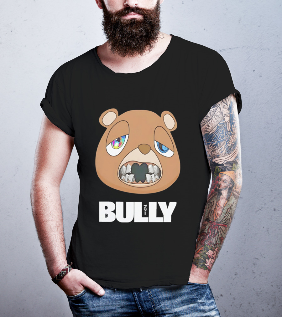 Bully Kanye Bear Character With Multicolored Eyes And Grills T-Shirt
