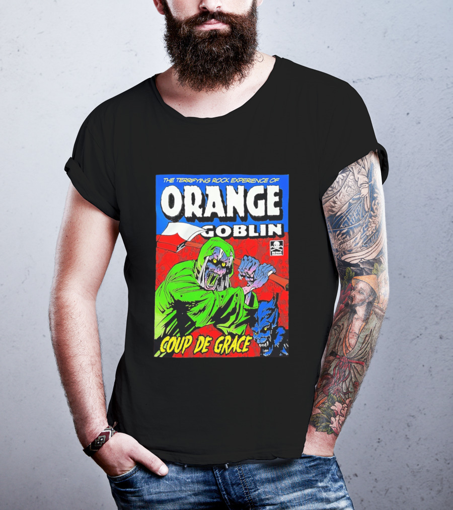 The Terrifying Rock Experience Of Orange Goblin Coup De Grace Monster Battle T-Shirt