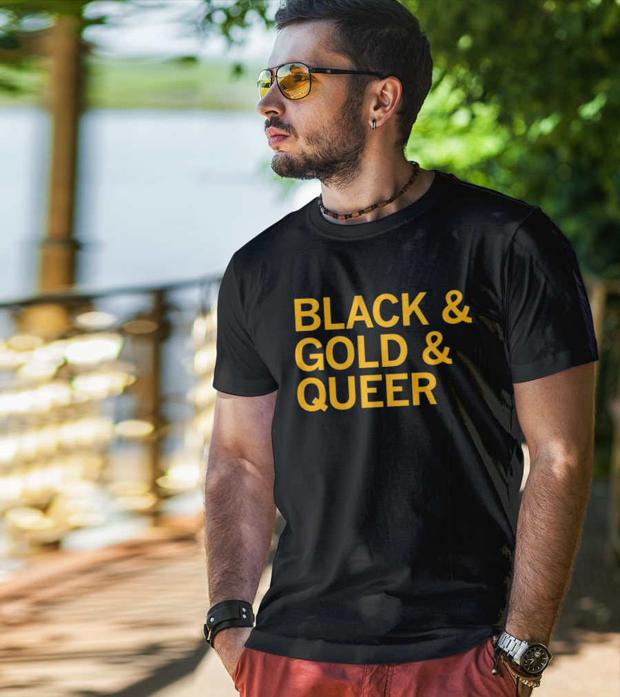 Black And Gold And Queer T-Shirt