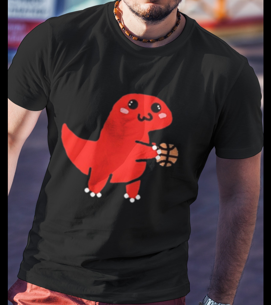 Kawaii Kawaii Toronto Raptors Cute Red Dinosaur Basketball T-Shirt