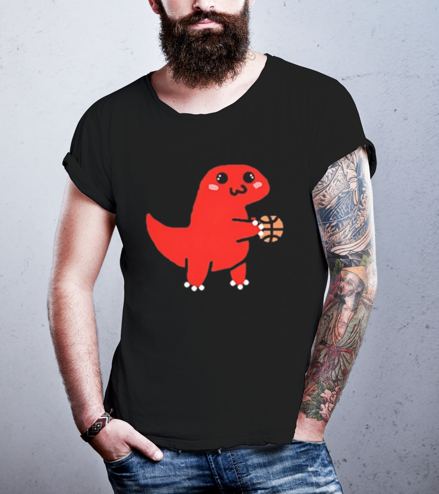 Kawaii Kawaii Toronto Raptors Cute Red Dinosaur Basketball T-Shirt