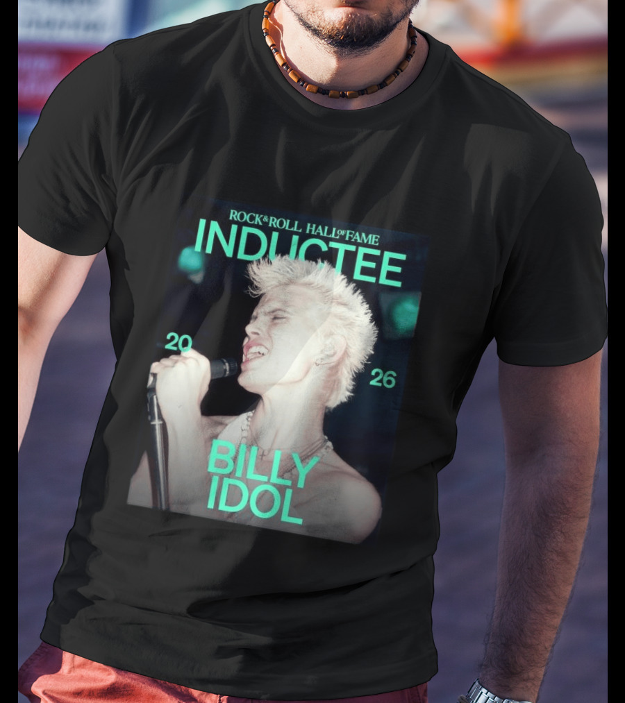 Billy Idol Rock & Roll Hall Of Fame Inductee 2026 T-Shirt