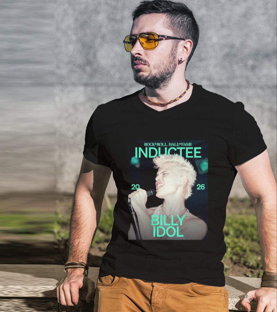 Billy Idol Rock & Roll Hall Of Fame Inductee 2026 T-Shirt