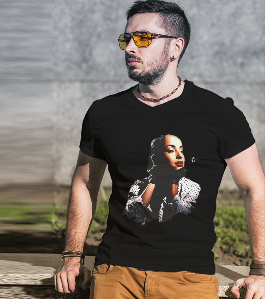 Sade 93 Summer Tour Vintage Style Black And White Polka Dot Fashion T-Shirt