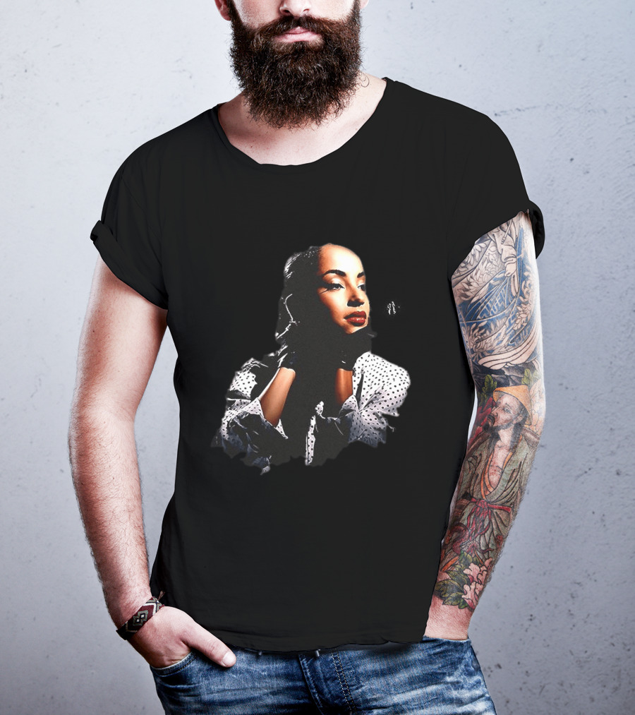 Sade 93 Summer Tour Vintage Style Black And White Polka Dot Fashion T-Shirt