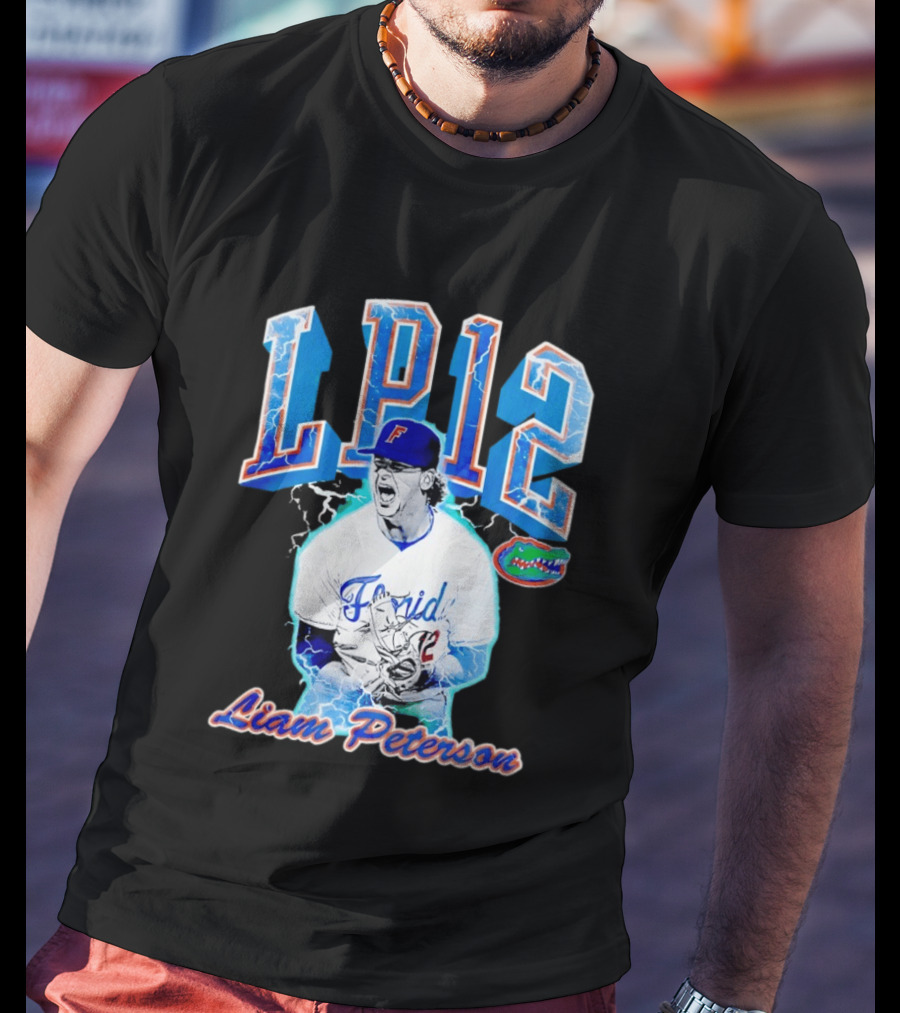 Liam Peterson LP12 Florida Gators Baseball Player T-Shirt