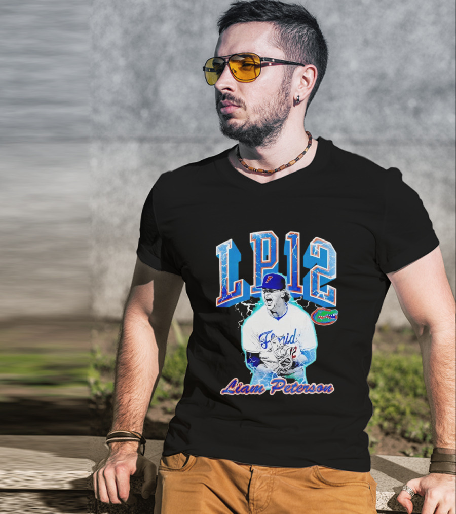 Liam Peterson LP12 Florida Gators Baseball Player T-Shirt