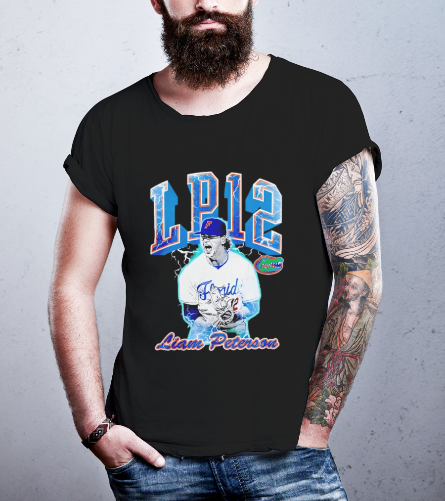 Liam Peterson LP12 Florida Gators Baseball Player T-Shirt